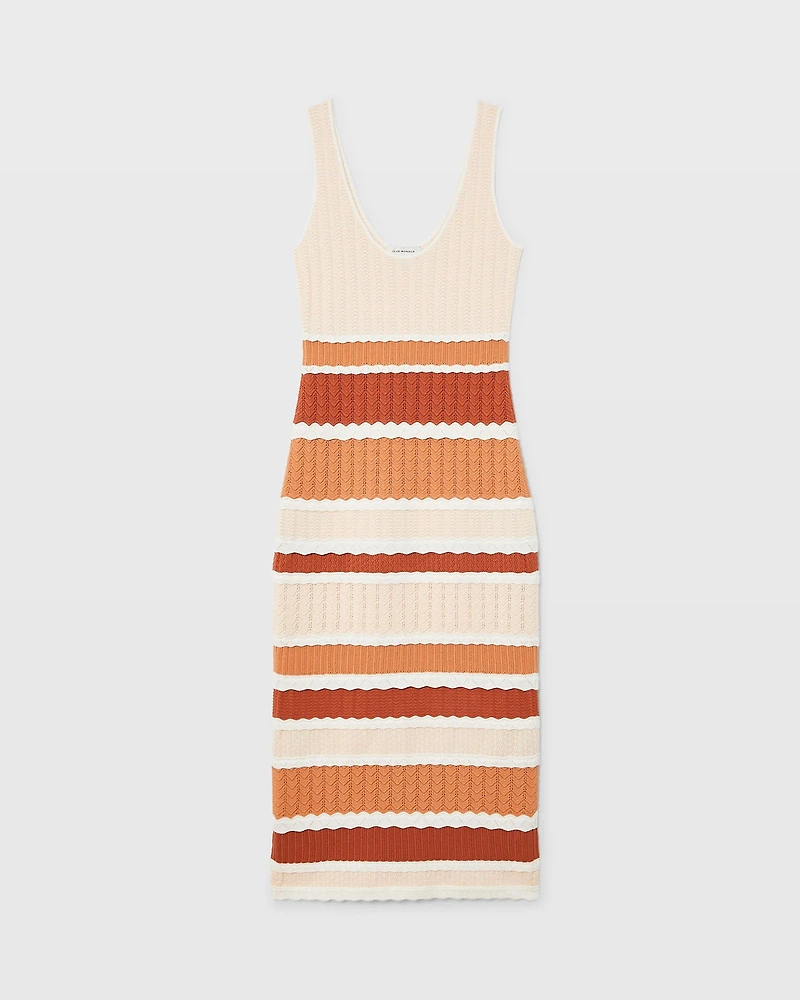 Mixed Stitch Midi Dress