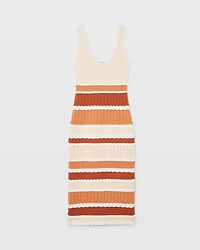 Mixed Stitch Midi Dress