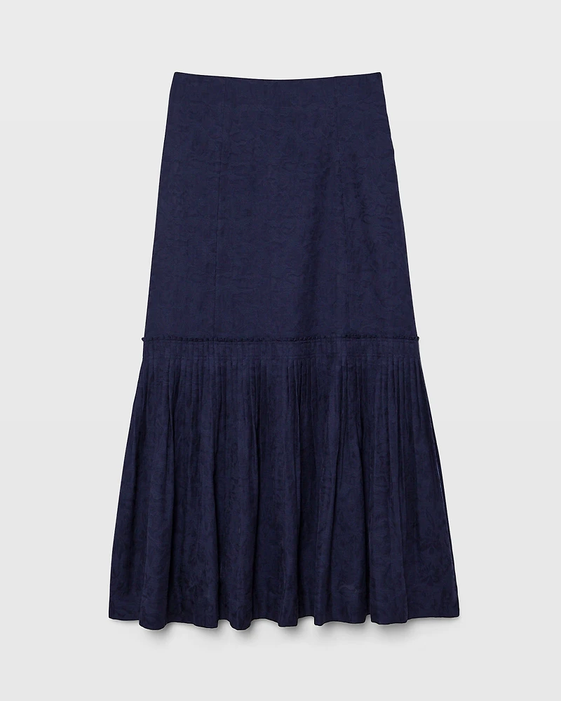 Flounce Hem Maxi Skirt