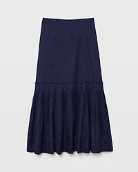 Flounce Hem Maxi Skirt