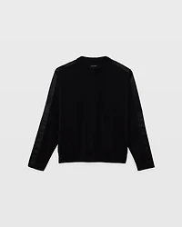 Satin Stripe Sweatshirt
