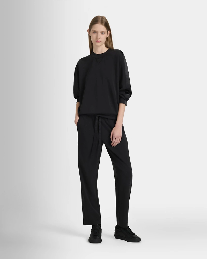 Satin Stripe Sweatshirt