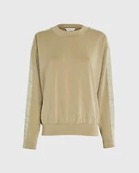 Satin Stripe Sweatshirt