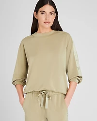 Satin Stripe Sweatshirt