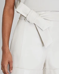 Leather Tie Waist Short