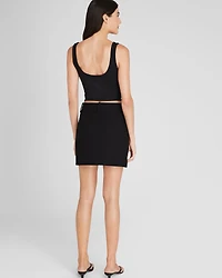 Trouser Style Suiting Mini Skirt