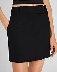 Trouser Style Suiting Mini Skirt