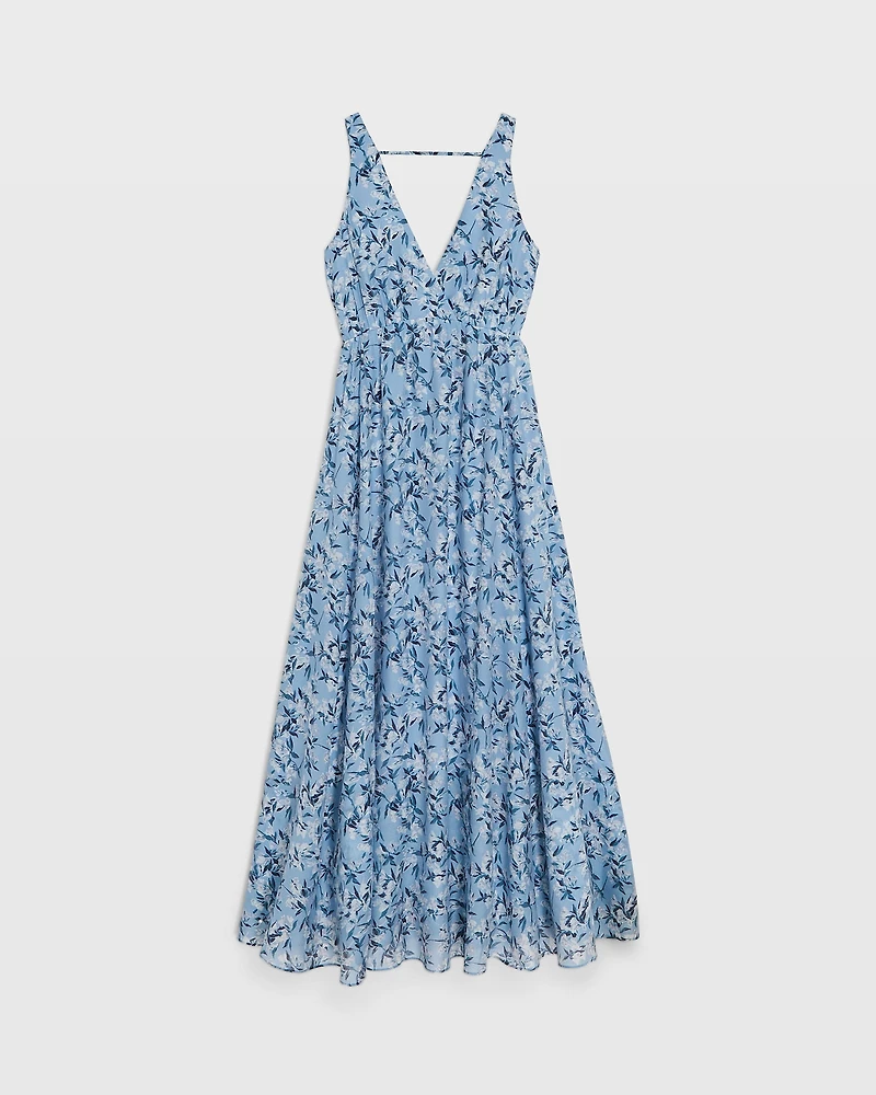 Sleeveless Organza Maxi Dress