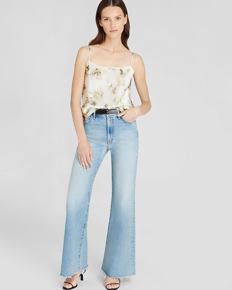 Floral Silk Charmeuse Cami