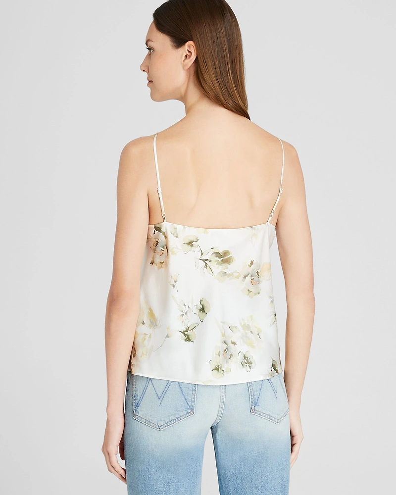 Floral Silk Charmeuse Cami