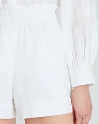 Linen Blend Pull-On Short