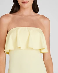 Flounce Overlay Midi Dress