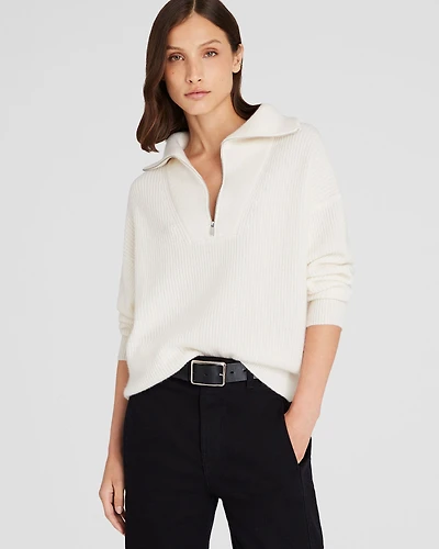 Cashmere Quarter-Zip Sweater