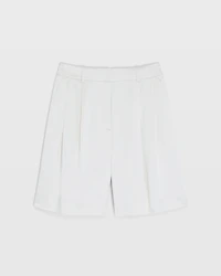 Silk Charmeuse Pleated Short