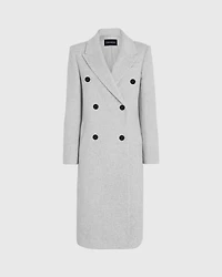 Peak Lapel Double-Breasted Coat