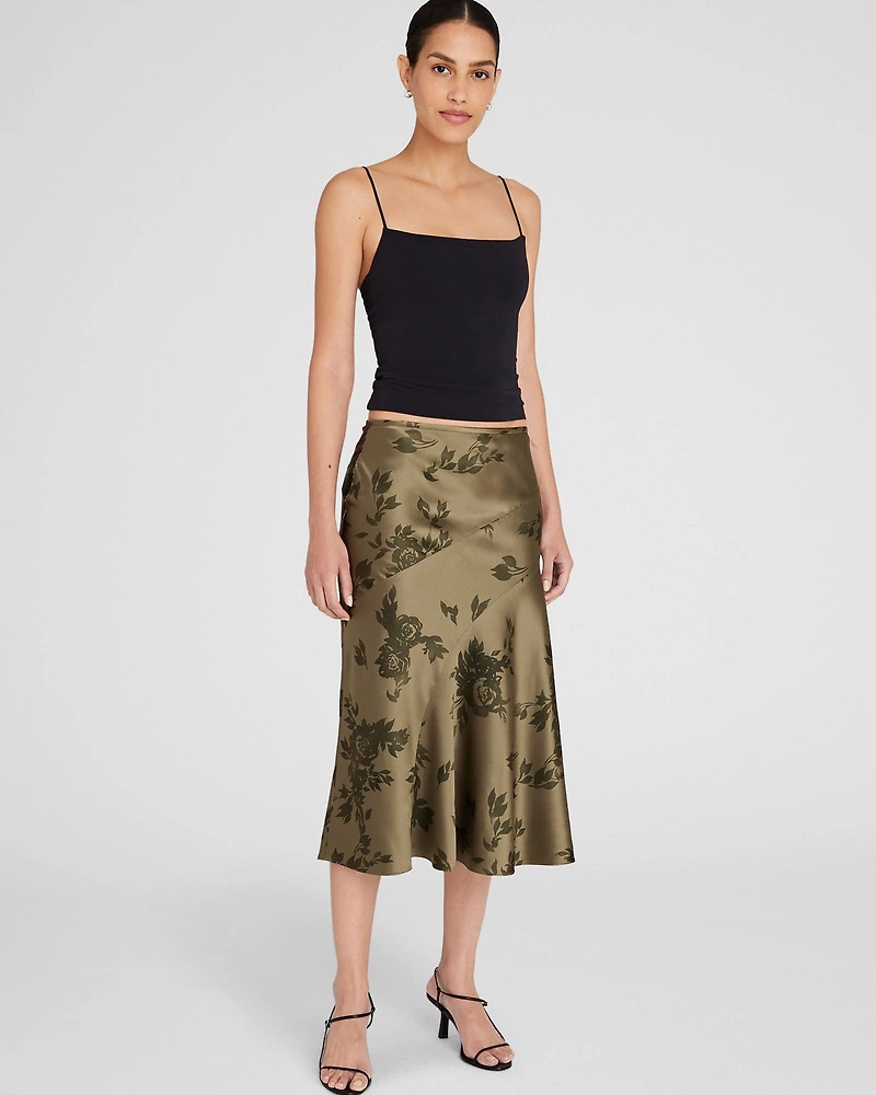 Bias-Seam Fluted Skirt