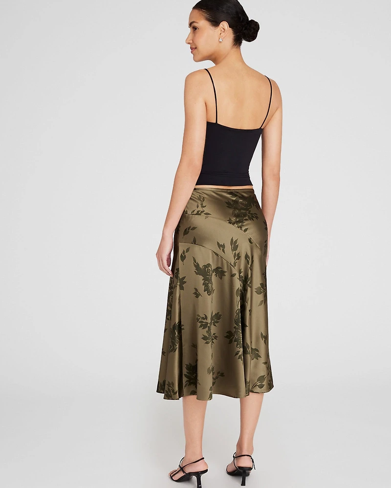 Bias-Seam Fluted Skirt