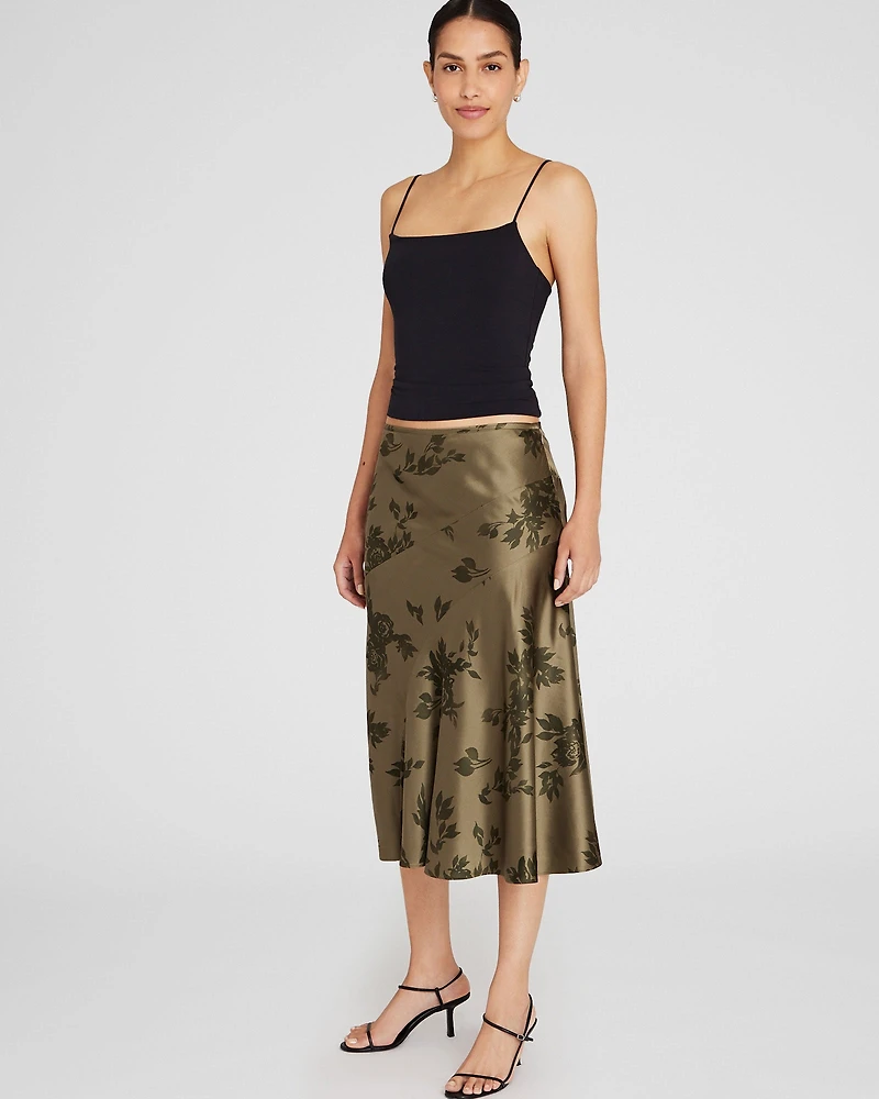 Bias-Seam Fluted Skirt