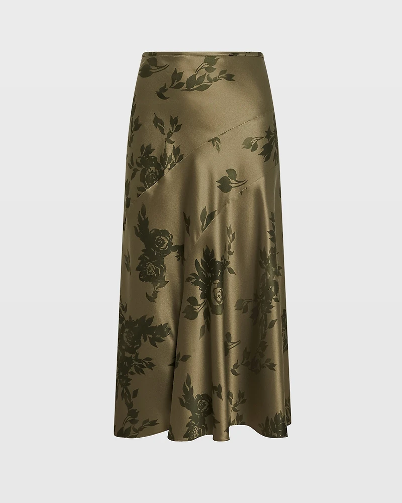 Bias-Seam Fluted Skirt