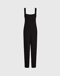 Crepe Square-Neck Jumpsuit