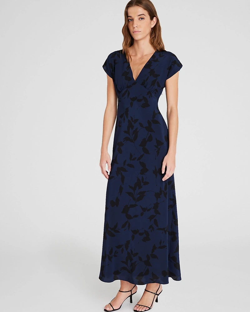 Printed Silk Maxi Dress