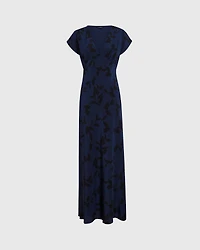 Printed Silk Maxi Dress