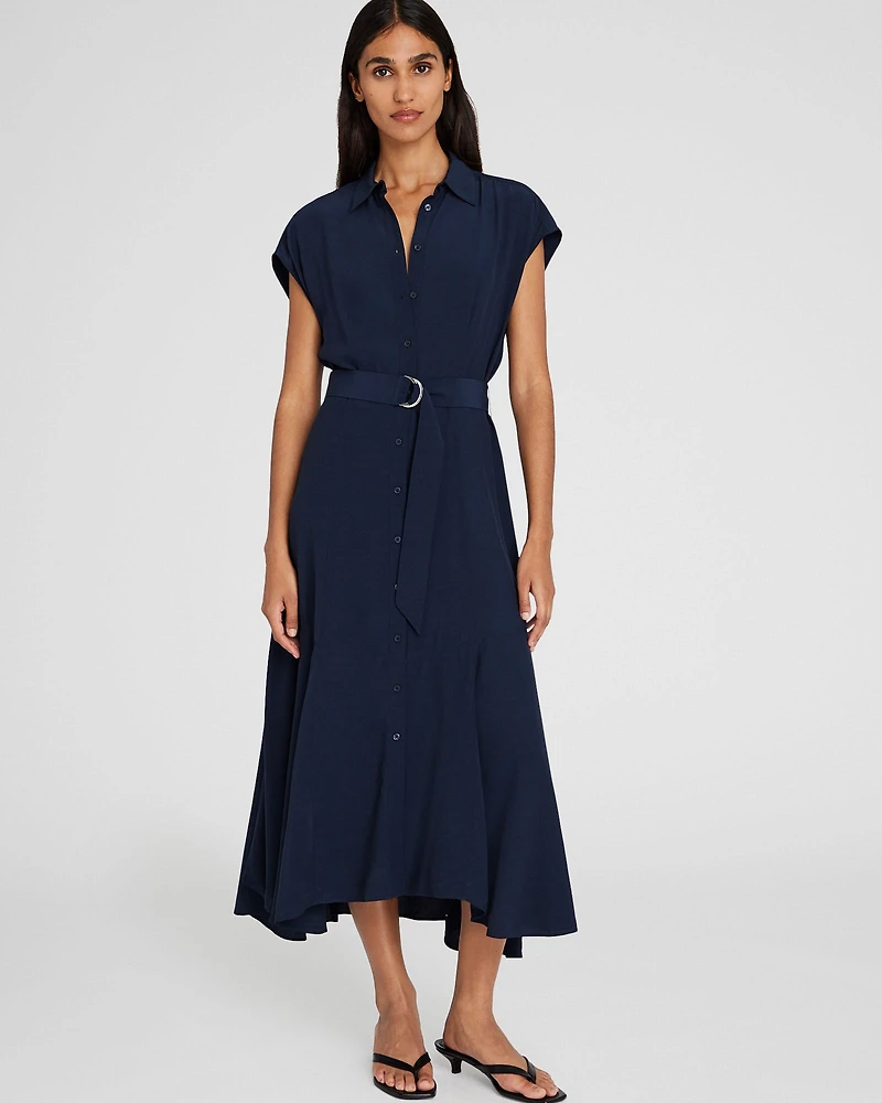 Handkerchief Hem Shirt Dress