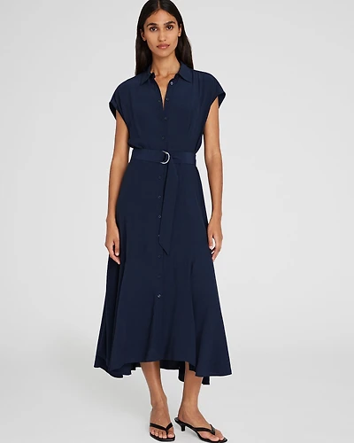 Handkerchief Hem Shirt Dress