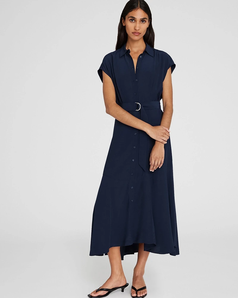 Handkerchief Hem Shirt Dress