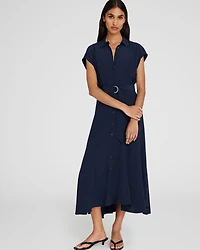 Handkerchief Hem Shirt Dress