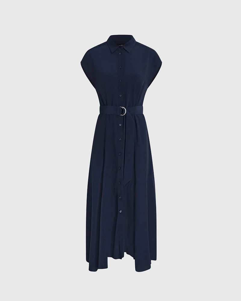 Handkerchief Hem Shirt Dress