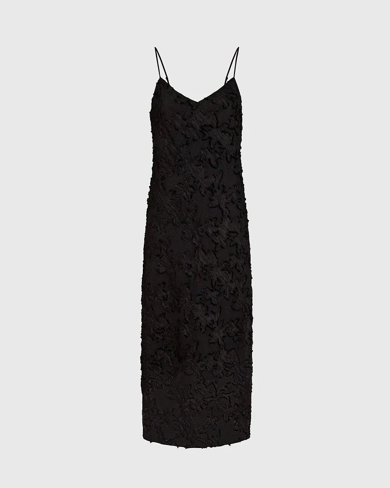 Sheer Jacquard Cami Maxi Dress