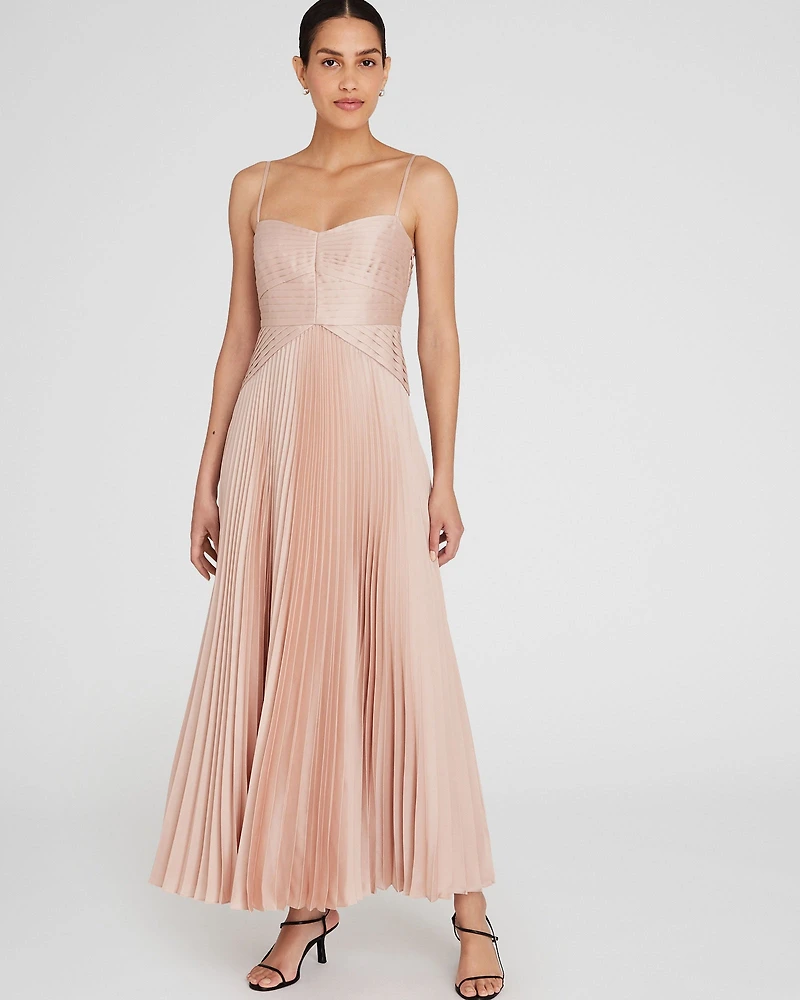 Pleated Occasion Maxi Dress