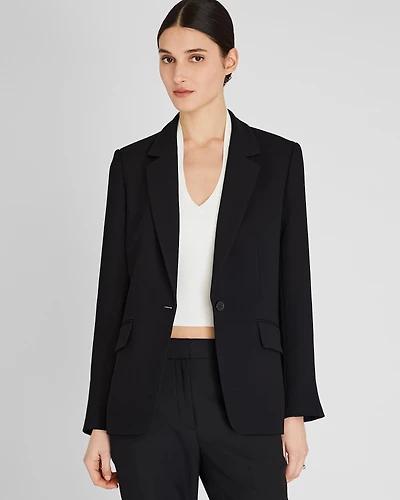 Relaxed Crepe Blazer