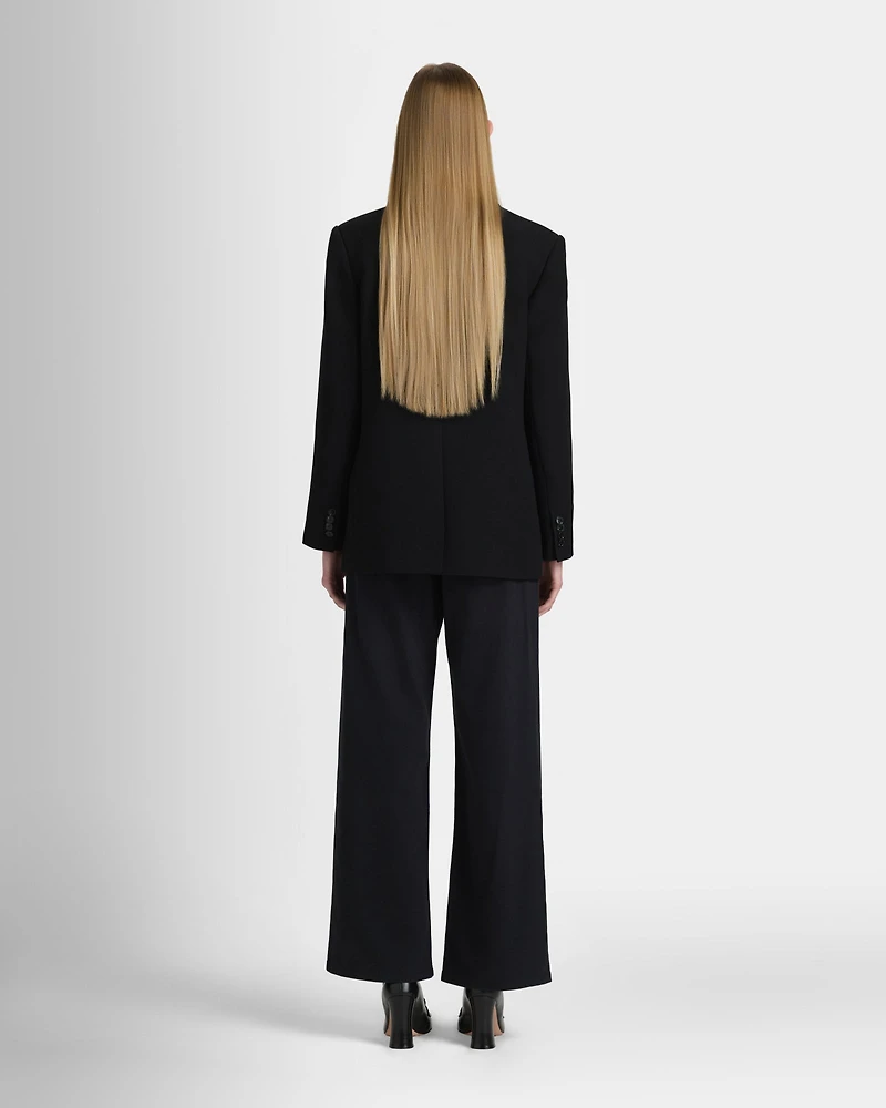 Relaxed Crepe Blazer