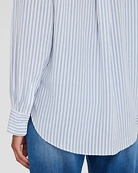 Striped Silk Utility Shirt