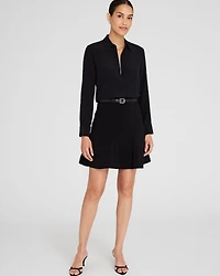 Long-Sleeve Silk Detail Shirt