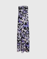 Strapless Printed Maxi Dress