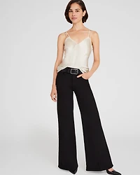 Silk Charmeuse Double-Neckline Cami