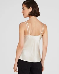 Silk Charmeuse Double-Neckline Cami