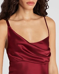 Silk Charmeuse Drape Shoulder Cami