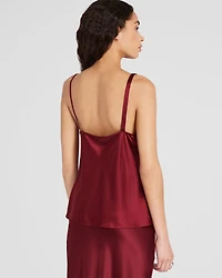 Silk Charmeuse Drape Shoulder Cami
