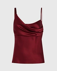Silk Charmeuse Drape Shoulder Cami