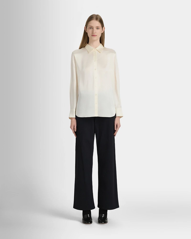 Silk Charmeuse Button Down Shirt