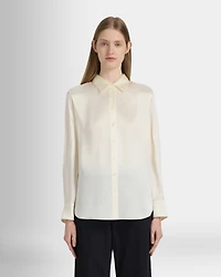 Silk Charmeuse Button Down Shirt