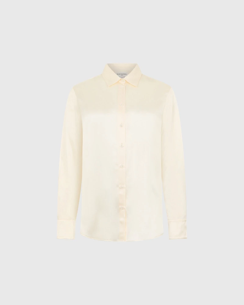 Silk Charmeuse Button Down Shirt