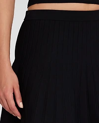 Pleated Mini Knit Skirt
