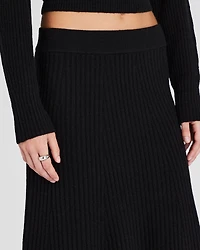 Rib Knit Flounce Skirt