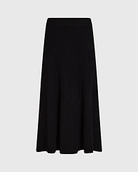 Rib Knit Flounce Skirt