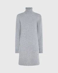 Wool-Cashmere Blend Mini Turtleneck Dress